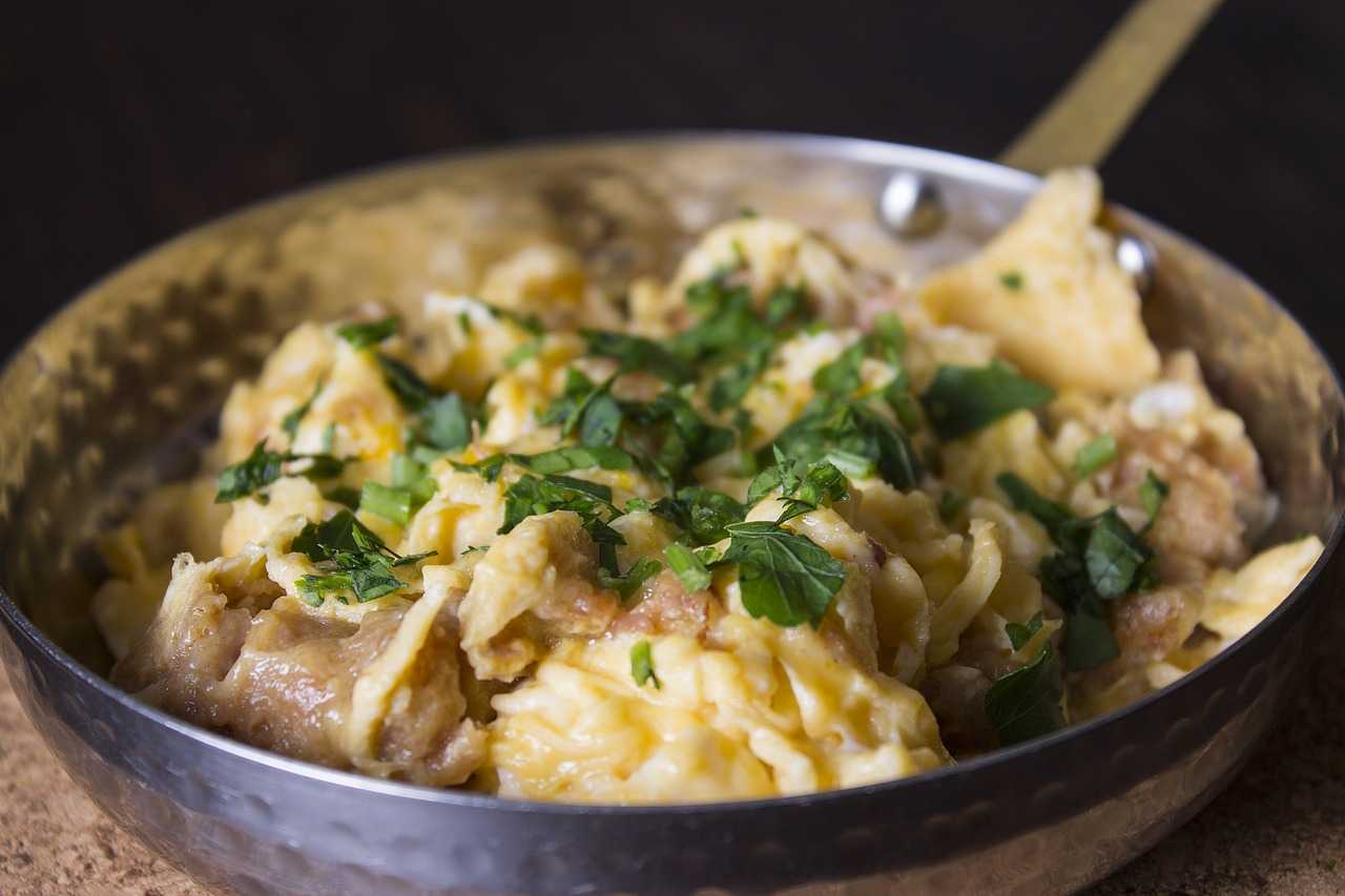 Sausage and eggs