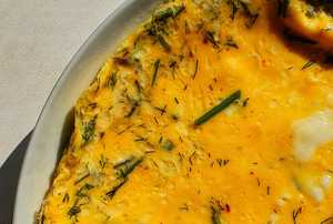 Dutch Oven Cheesy Hash Brown and Bacon Egg Bake Recipe