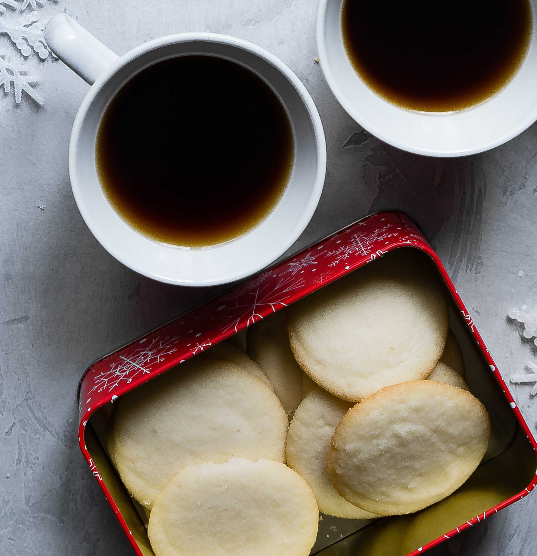Sugar cookies with coffee