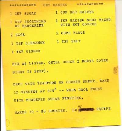 Cry Babies Recipe