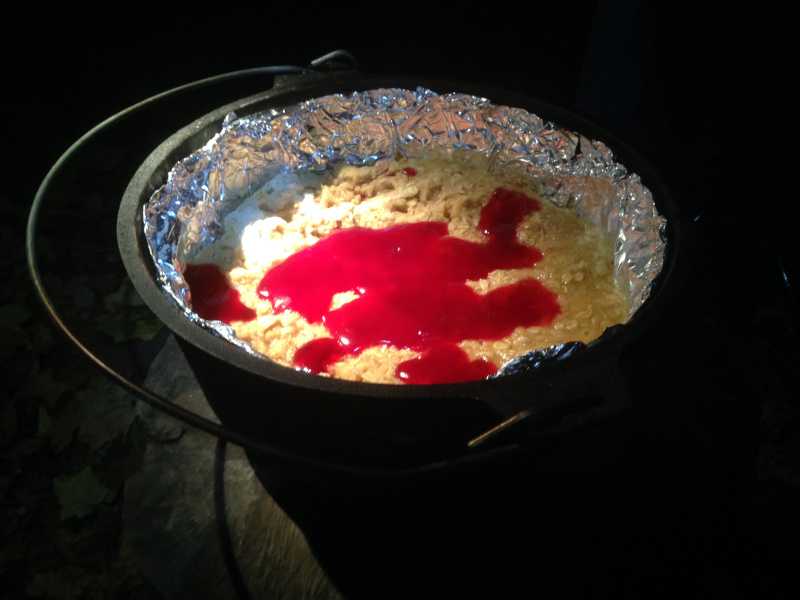 Dutch Oven Cherry Cobbler