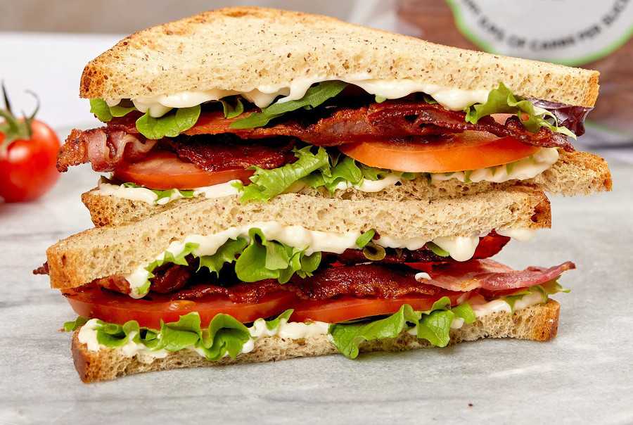Bacon, lettuce, tomoto sandwich